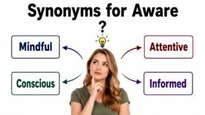synonyms for aware