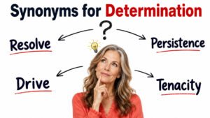 synonyms for determination