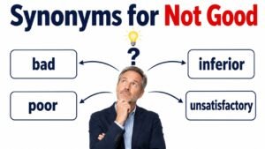 synonyms for not good