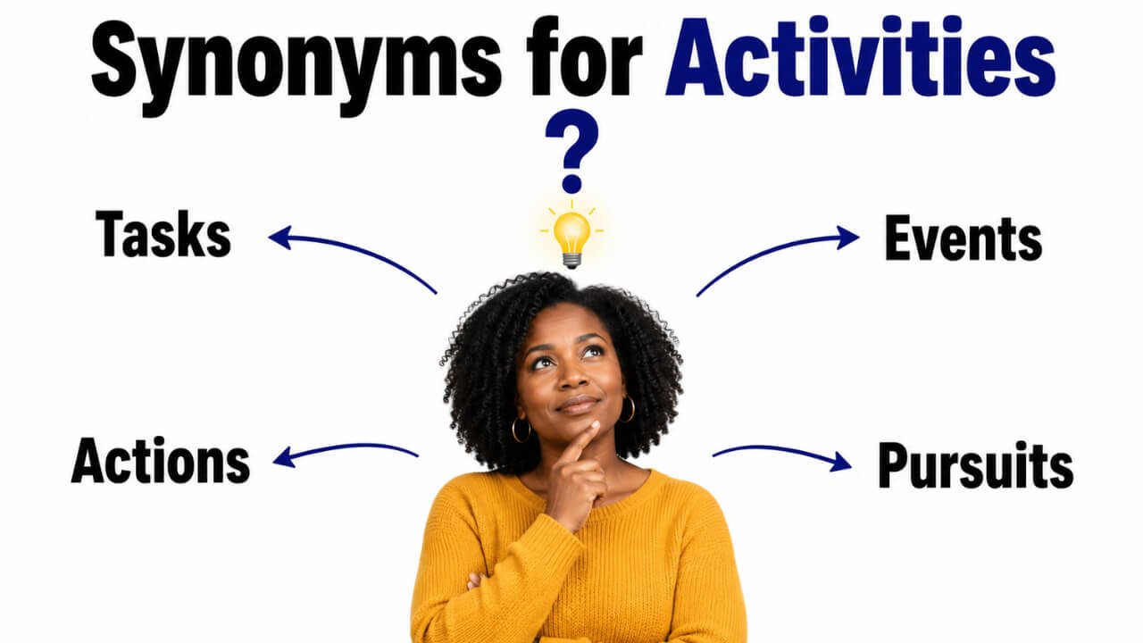 synonyms for activities