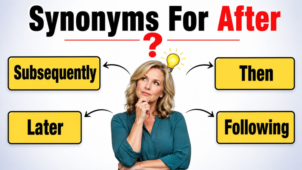 46+ Synonyms for After: Usage, Context & Clear Examples