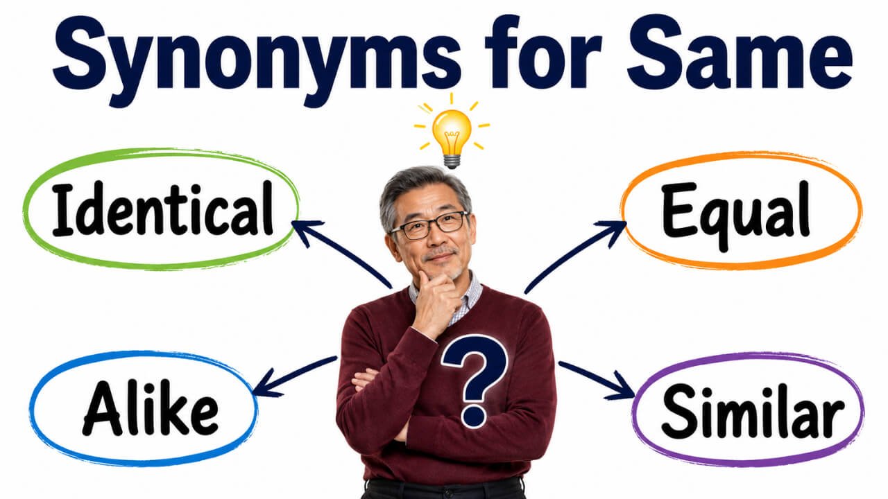 45+ Synonyms for Same: Meaning, Examples & Best Uses