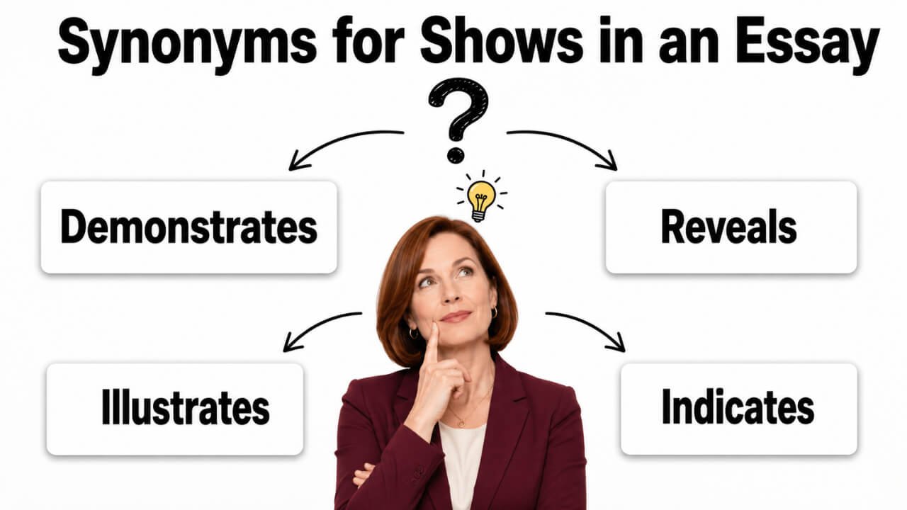 47+ Synonyms for Shows In An Essay: Word Choices & Examples