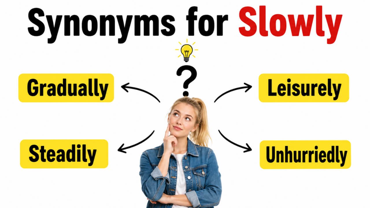 synonyms for slowly