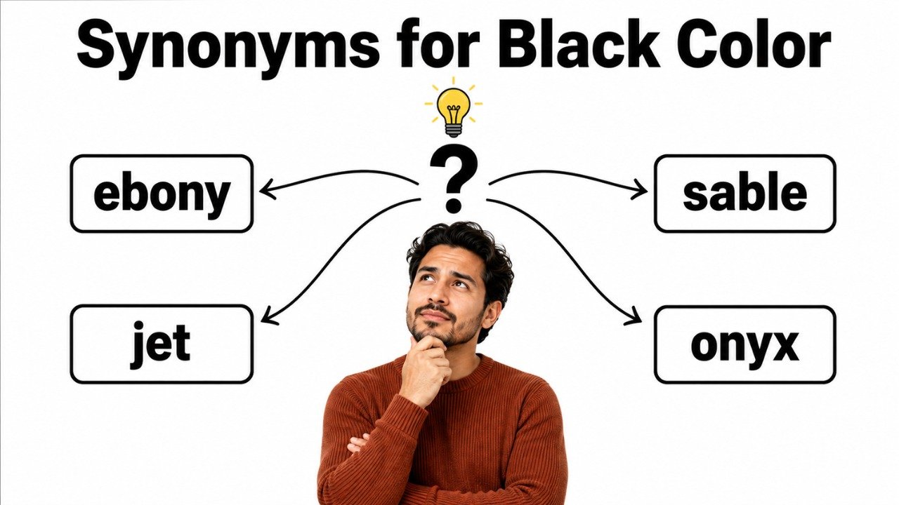 synonyms for black color