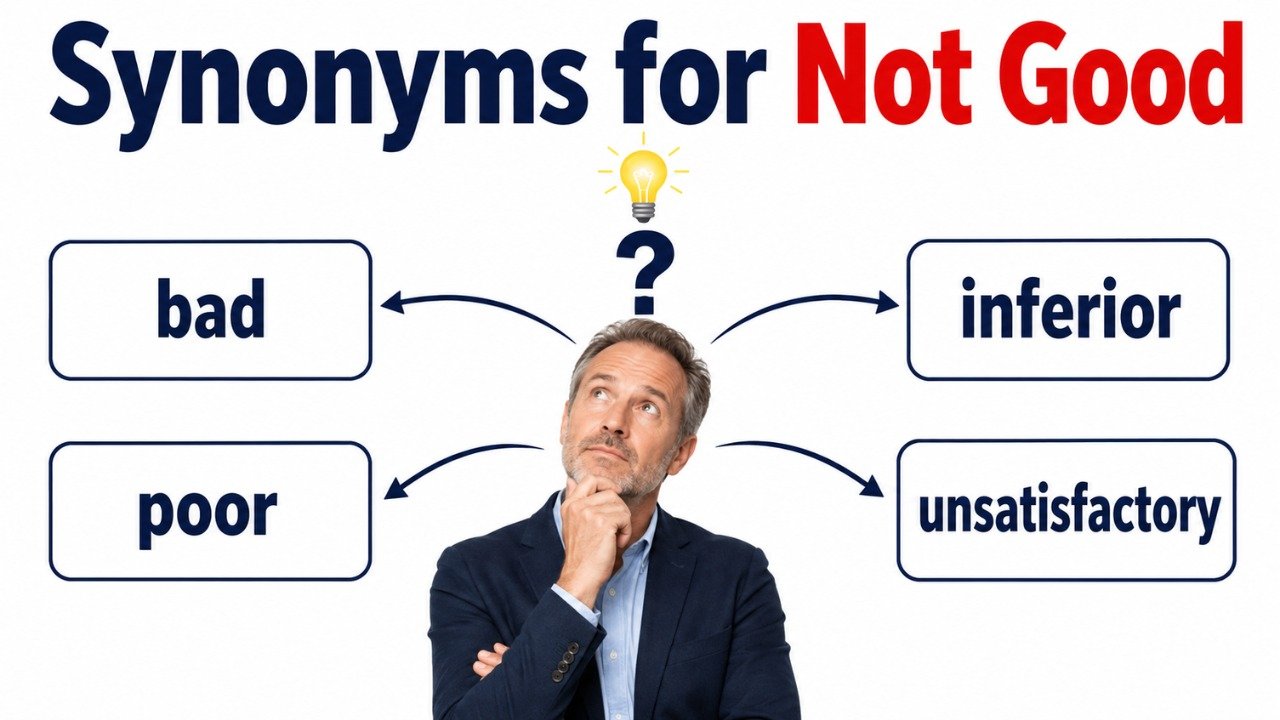 48+ Synonyms for Not Good: Meanings, Context & Clear Examples