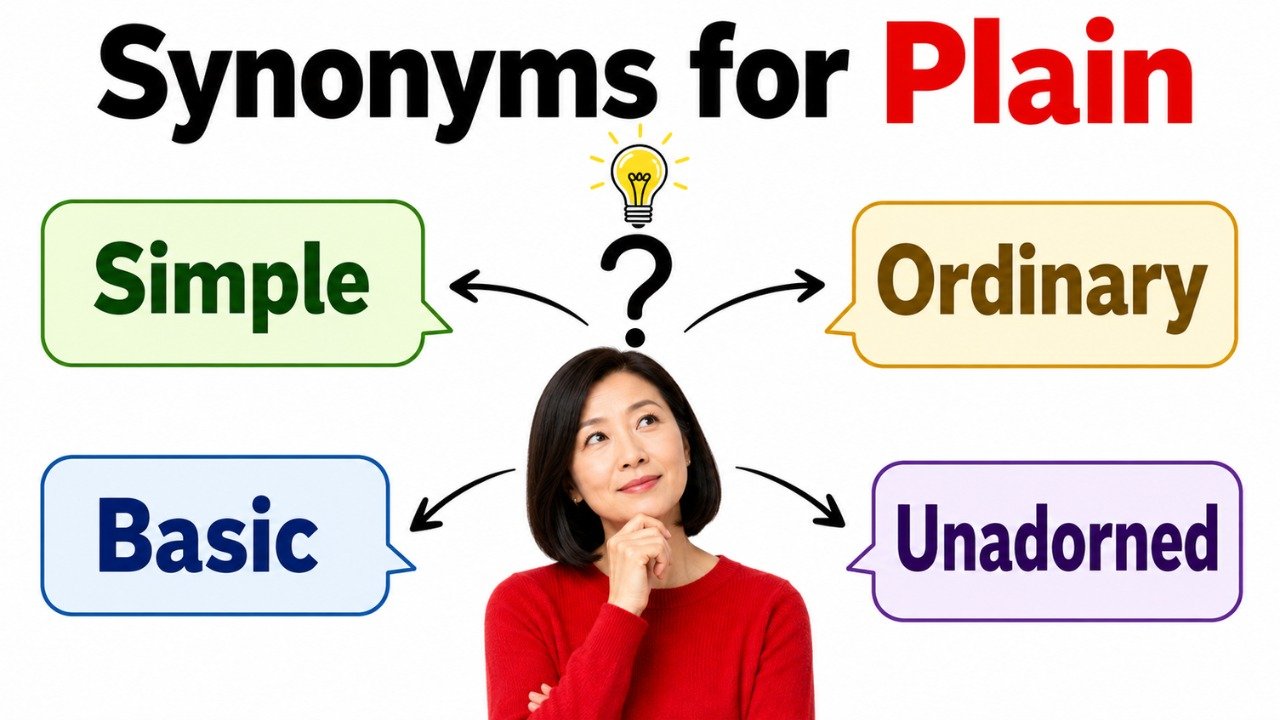 44+ Synonyms for Plain: Meanings, Uses & Word Choices
