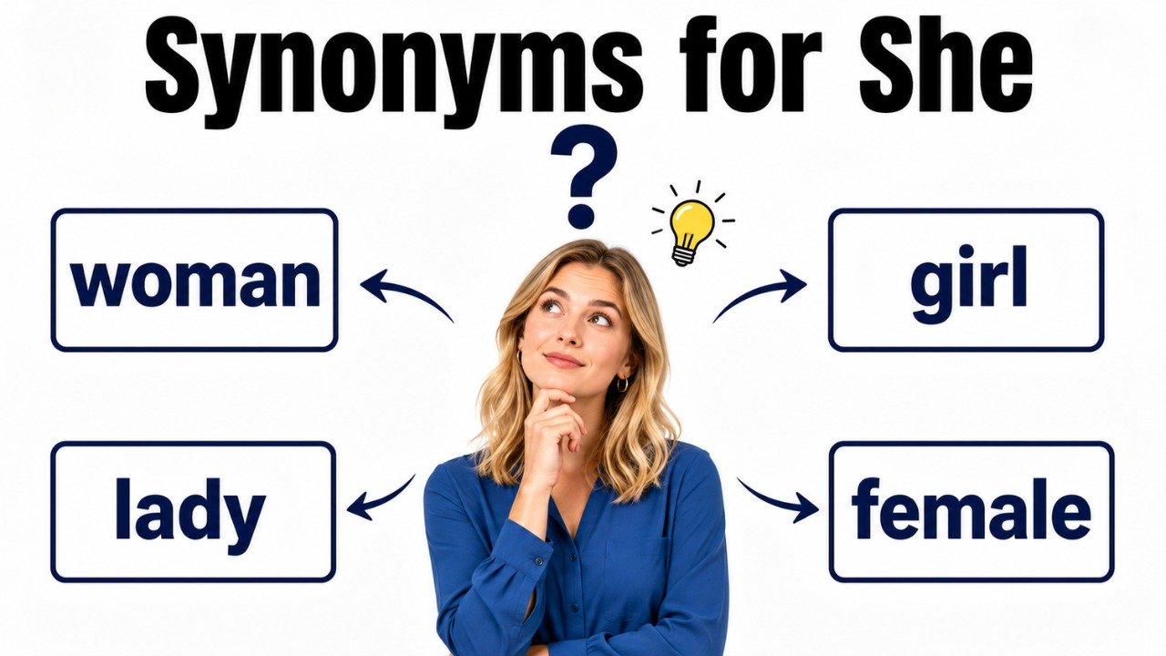 30+ Synonyms for She: Meanings, Context & Clear Examples