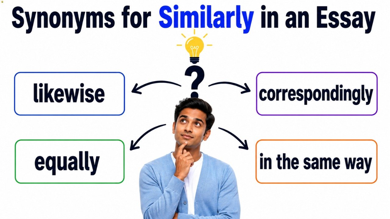 synonyms for similarly in an essay